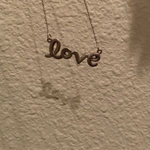 Sterling silver love necklace